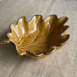 Pottery Barn fall leaf candy bowl